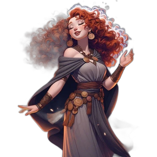 dress, staff, fantasy art, concept art transparent PNG cut-out