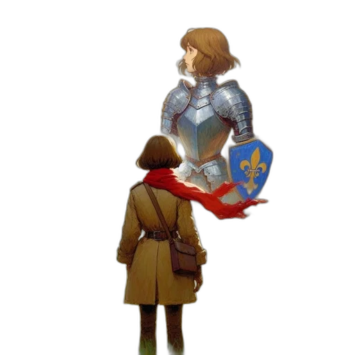 sword, crown, weapon, jacket transparent PNG cut-out