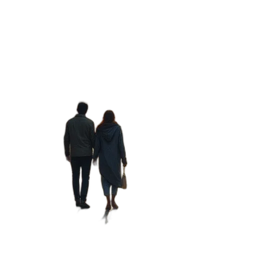 jacket, umbrella, dress, staff transparent PNG cut-out