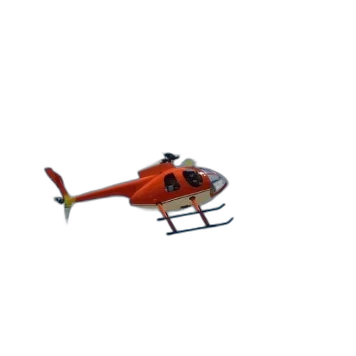 3d render, orange, helicopter, yellow transparent PNG cut-out
