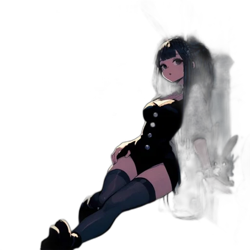 dress, creature, staff, mask transparent PNG cut-out