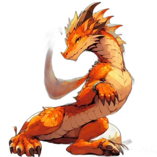dragon, creature, animal, staff transparent PNG cut-out