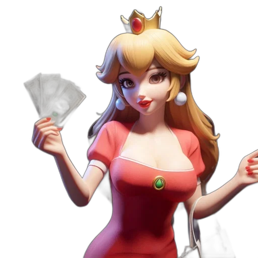 crown, dress, concept art, 3d render transparent PNG cut-out