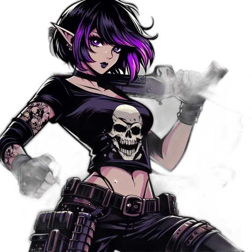 weapon, cyberpunk, pixel art, concept art transparent PNG cut-out