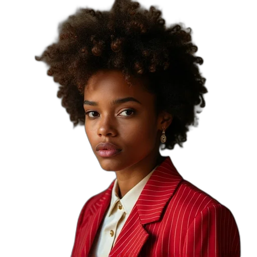 jacket, hair, staff, face transparent PNG cut-out