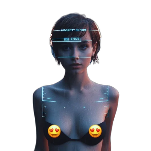 robot, face, jewelry, dress transparent PNG cut-out