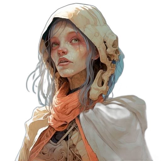 face, mask, jacket, staff transparent PNG cut-out
