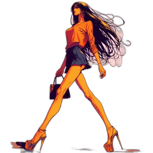dress, concept art, fantasy art, comic book art transparent PNG cut-out
