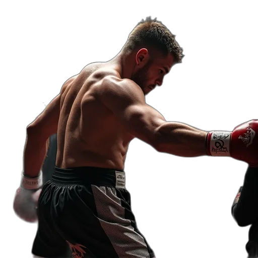 photorealistic, fighter, gets, his transparent PNG cut-out