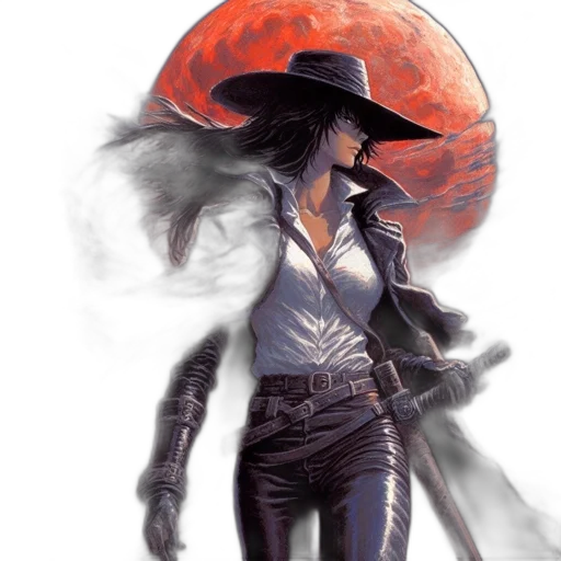 hat, jacket, concept art, comic book art transparent PNG cut-out