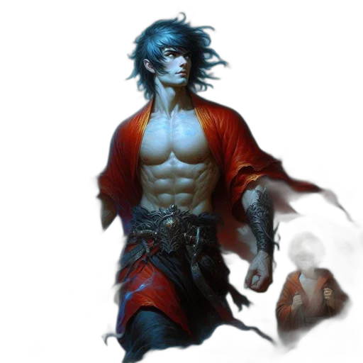 fantasy art, concept art, comic book art, photorealistic transparent PNG cut-out