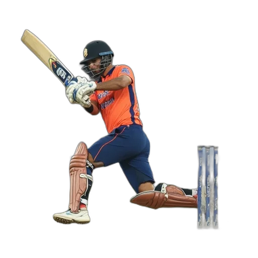 3d render, players, action, during transparent PNG cut-out