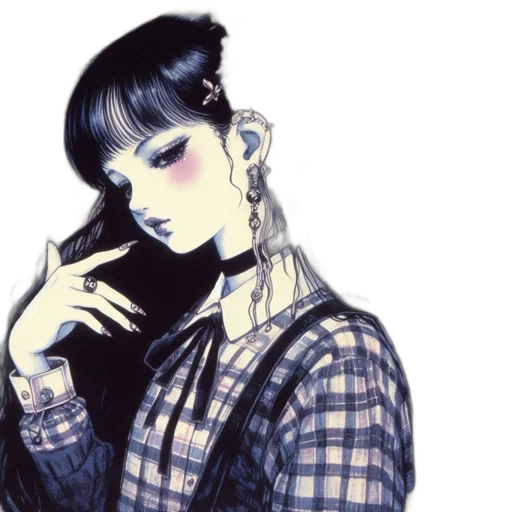 jewelry, dress, face, jacket transparent PNG cut-out