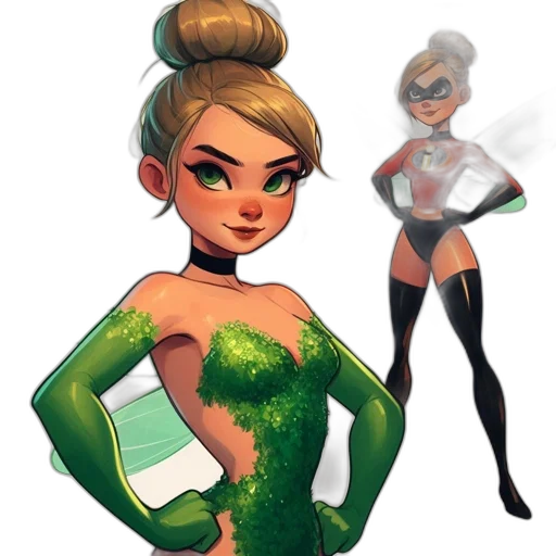 dress, concept art, comic book art, fantasy art transparent PNG cut-out