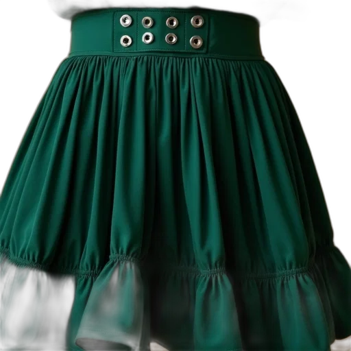 dress, 3d render, green, dark transparent PNG cut-out