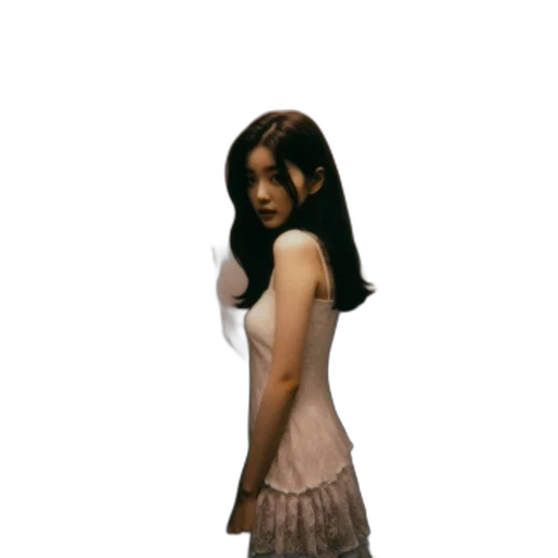 dress, hair, staff, face transparent PNG cut-out