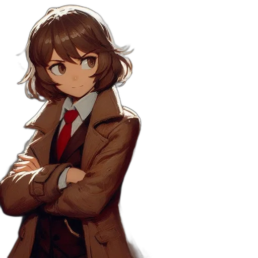 jacket, staff, face, weapon transparent PNG cut-out