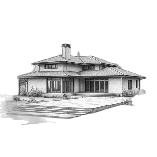 building, furniture, pencil sketch, photorealistic transparent PNG cut-out