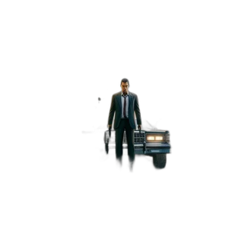 robot, staff, jacket, weapon transparent PNG cut-out