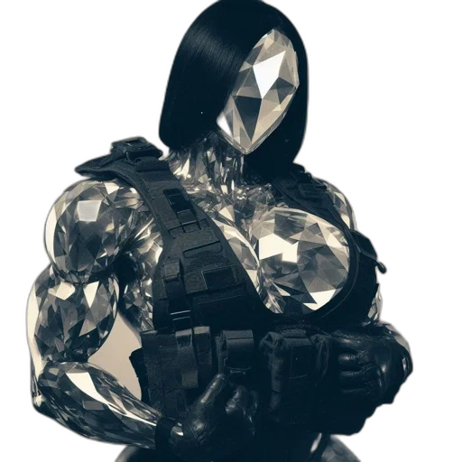 robot, mask, weapon, jacket transparent PNG cut-out