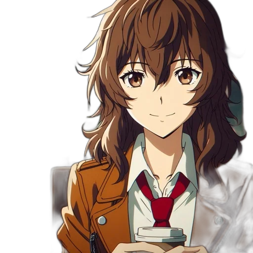 jacket, face, staff, weapon transparent PNG cut-out