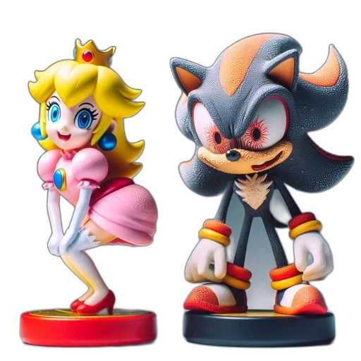 concept art, 3d render, two, figurines transparent PNG cut-out