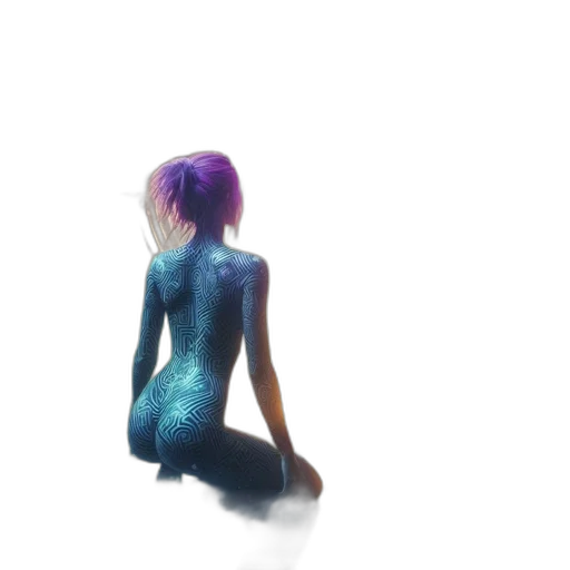 dress, creature, hair, robot transparent PNG cut-out