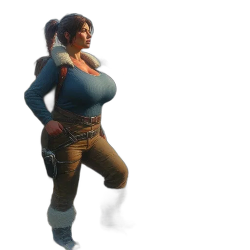 jacket, weapon, staff, face transparent PNG cut-out