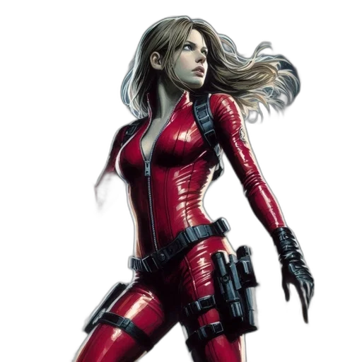 comic book art, concept art, cyberpunk, photorealistic transparent PNG cut-out