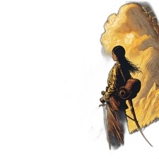 sword, weapon, jacket, dragon transparent PNG cut-out