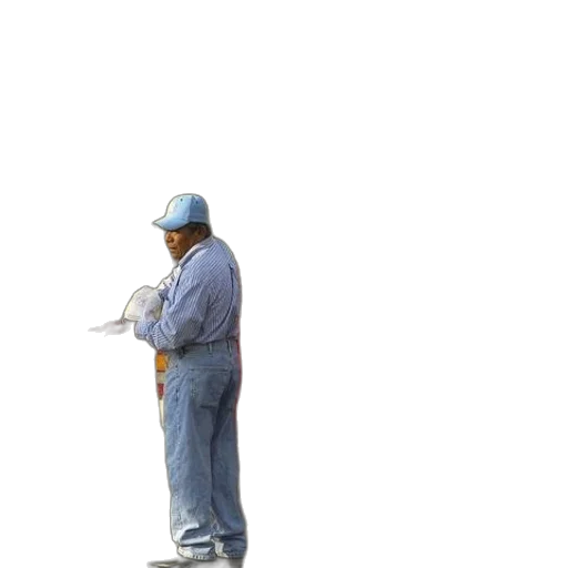 staff, hat, jacket, robot transparent PNG cut-out