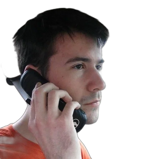staff, face, man, orange transparent PNG cut-out
