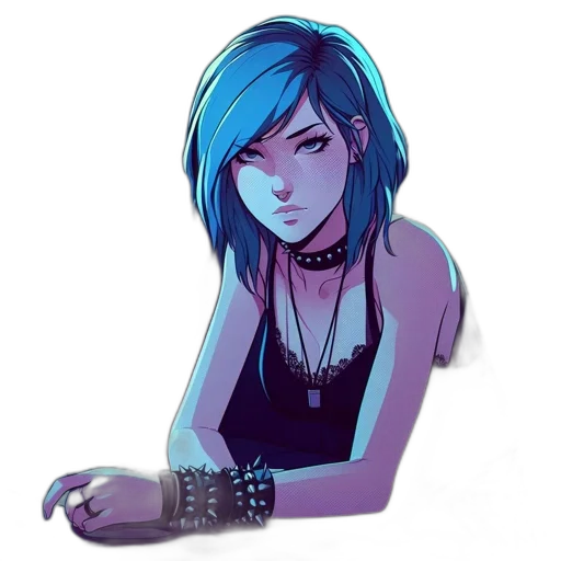 jewelry, cyberpunk, concept art, pixel art transparent PNG cut-out