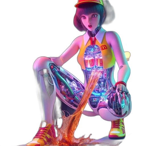 dress, robot, shoes, hat transparent PNG cut-out