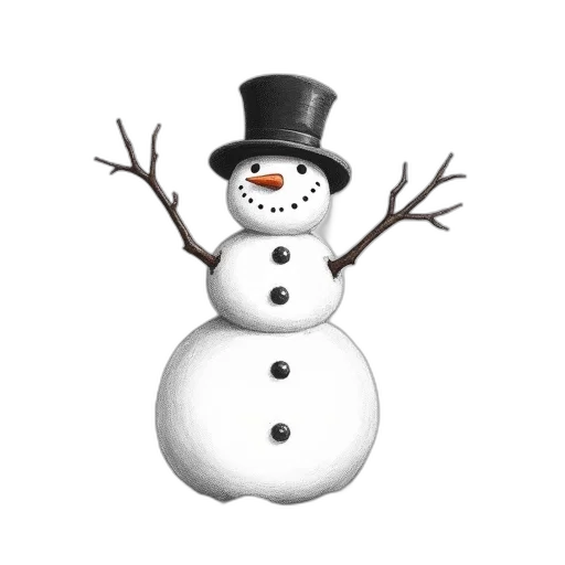 hat, snow, sketch, drawing transparent PNG cut-out