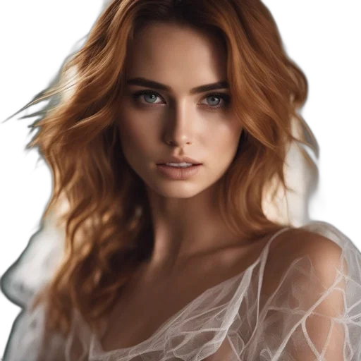 hair, dress, face, jewelry transparent PNG cut-out