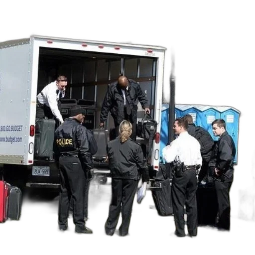 staff, group, police, officers transparent PNG cut-out