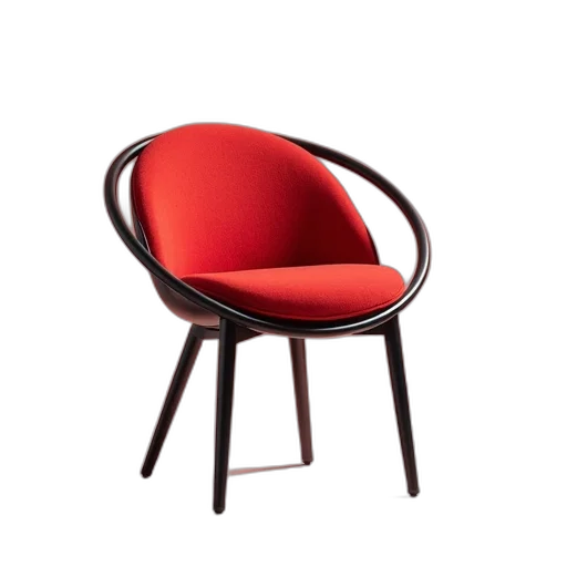 furniture, 3d render, red, modern transparent PNG cut-out