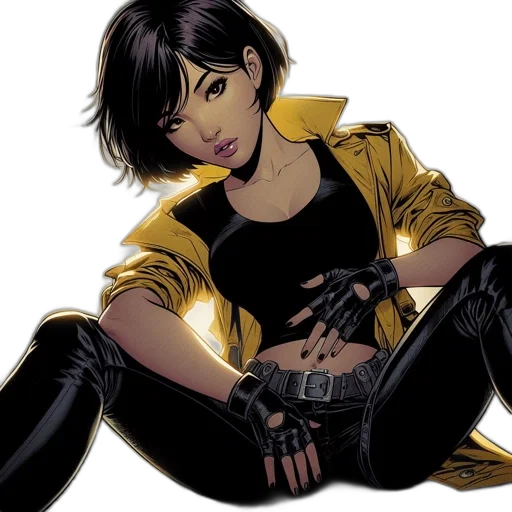jacket, comic book art, concept art, cyberpunk transparent PNG cut-out