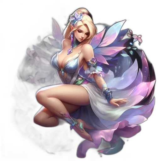 dress, dragon, staff, fantasy art transparent PNG cut-out