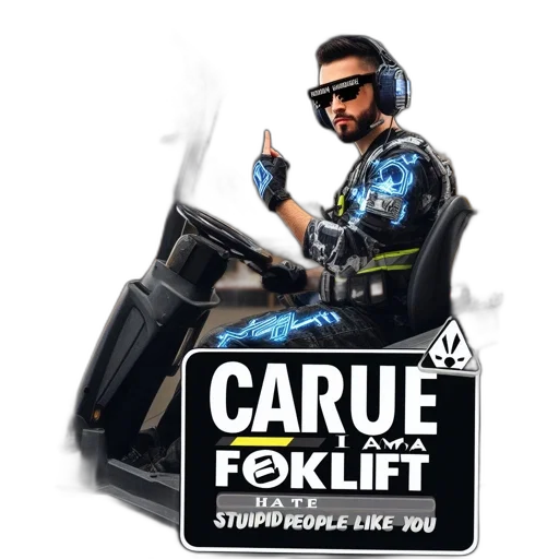 staff, car, robot, cyberpunk transparent PNG cut-out