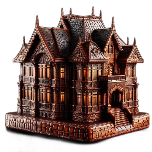 building, 3d render, concept art, miniature transparent PNG cut-out