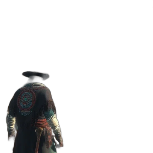 hat, staff, jacket, sword transparent PNG cut-out