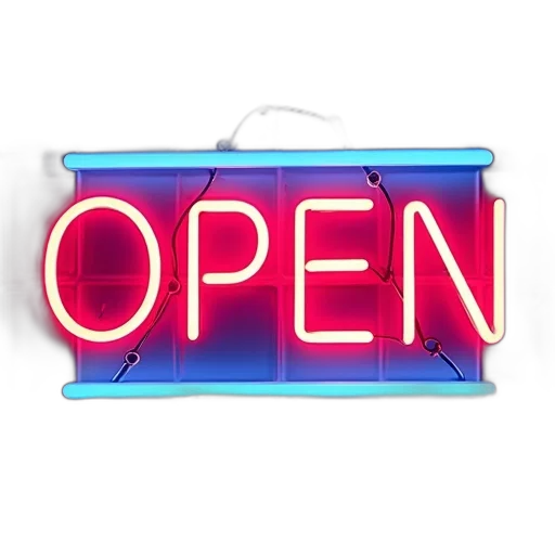 staff, neon lights, neon, sign transparent PNG cut-out