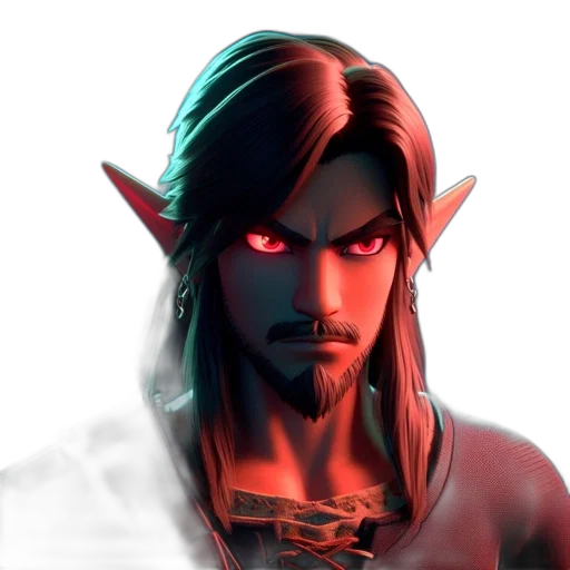 face, fantasy art, concept art, 3d render transparent PNG cut-out