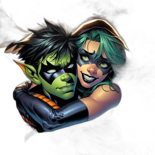 comic book art, concept art, fantasy art, watercolor transparent PNG cut-out