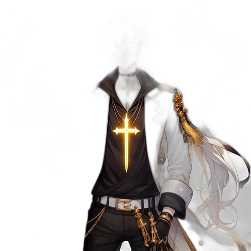 sword, weapon, staff, jacket transparent PNG cut-out