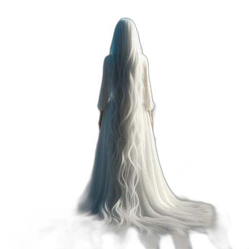 hair, dress, crown, creature transparent PNG cut-out