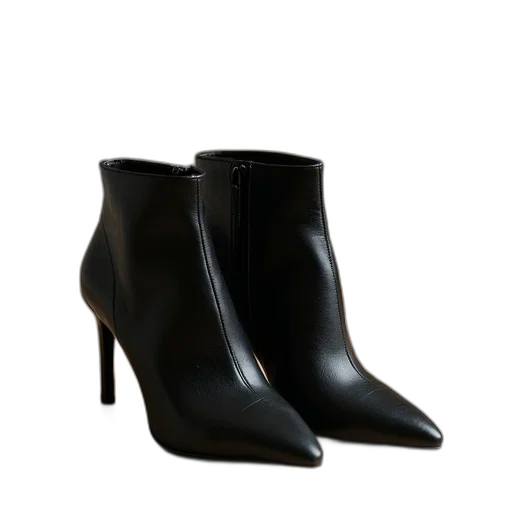 shoes, pair, black, ankle transparent PNG cut-out