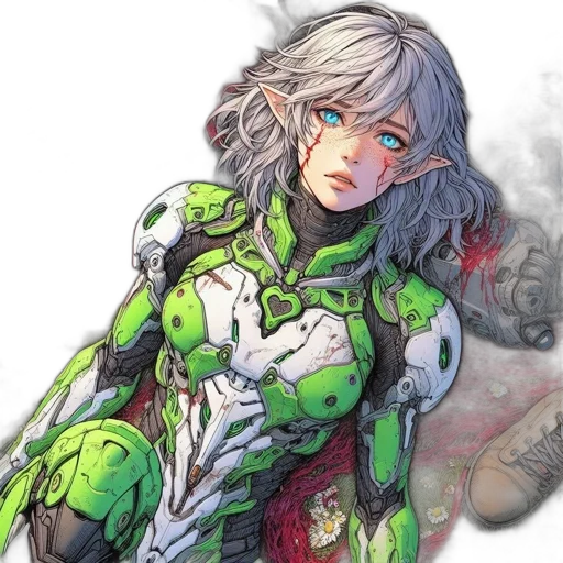 weapon, robot, face, sword transparent PNG cut-out